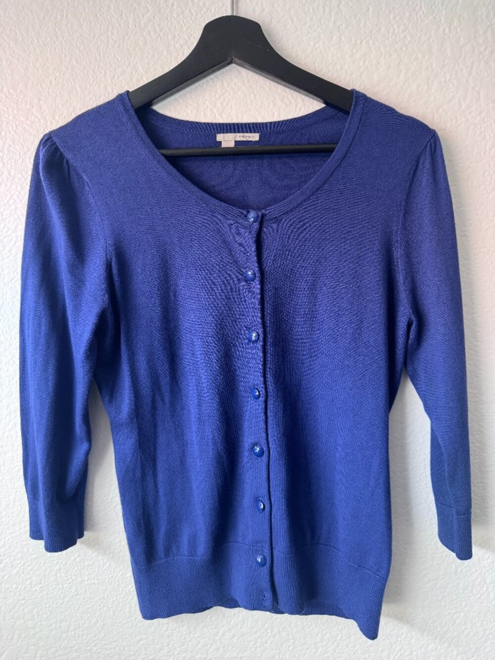 Halogen cardigan | blue | 3/4 sleeve | S